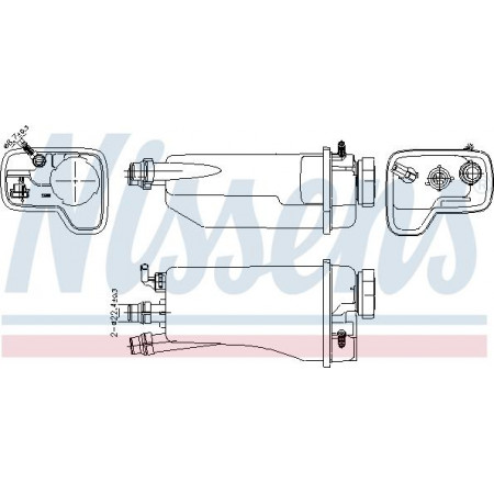 Expansion tank. cooling Coolant expansion tank with level sensor BMW 5 E39 7 E38 08.95-05.04 Nissens 996361