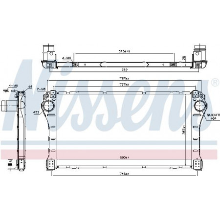 Ladeluftkühler. Ladeluftkühlerkompressor TOYOTA AURIS AVENSIS COROLLA VERSO 2.0D-2.2D 10.06-10.18 TOYOTA AURIS II (_E18_), Schrägheck, 10.2012 - 12.2018 Nissens 96401
