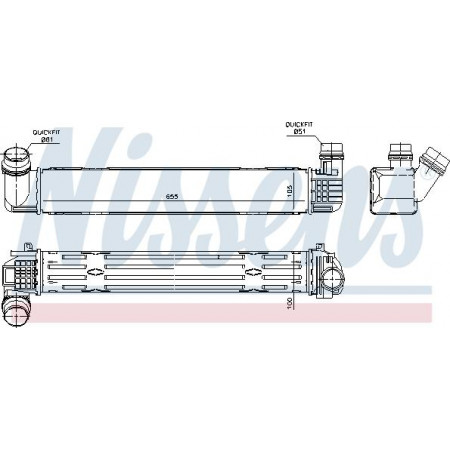 Intercooler. compresor Supply air cooler fits. RENAULT GRAND SCENIC III MEGANE MEGANE III SCENIC III 2.0-2.0D 11.08- RENAULT MEGANE III (BZ0/1_, B3_), Hatchback, 11.2008 - Nissens 96543