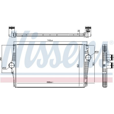 Intercooler. Intercooler compressor VOLVO XC90 I 2.4D-2.5-2.9 10.02-12.14 VOLVO XC90 I (275), Crossover, 06.2002 - 01.2015 Nissens 96601