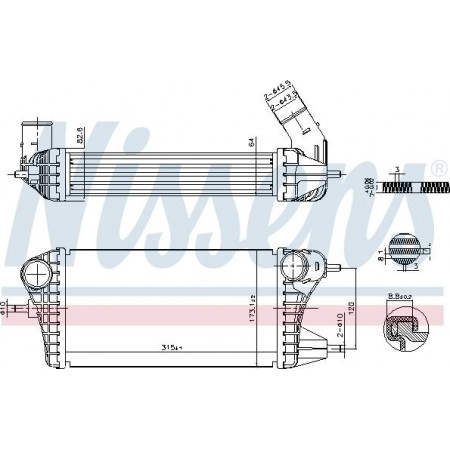 Ladeluftkühler. Ladeluftkühlerkompressor SUZUKI SWIFT V 1.0-1.0H 04.17- SUZUKI SWIFT V (AZ), Schrägheck, 01.2017 - Nissens 961561
