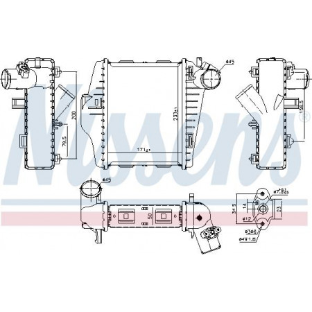 Ladeluftkühler. Ladeluftkühlerkompressor SMART FORTWO 1.0 01.07- SMART FORTWO (451), Cabrio, 01.2007 - Nissens 96177