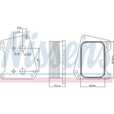 Refroidisseur d'huile. huile moteur Refroidisseur d'huile OPEL ASTRA J ASTRA J GTC ASTRA K CASCADA INSIGNIA A INSIGNIA A COUNTRY INSIGNIA B INS OPEL INSIGNIA A (G09), Berline, 07.2008 - 03.2017 Nissens 90983