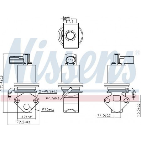 Valvola EGR Valvola EGR AUDI A2 SEAT AROSA CORDOBA IBIZA III INCA LEON TOLEDO II SKODA FABIA I OCTAVIA I OCTAVIA II VW POLO III (6N2), Hatchback, 10.1999 - 10.2001 Nissens 98158