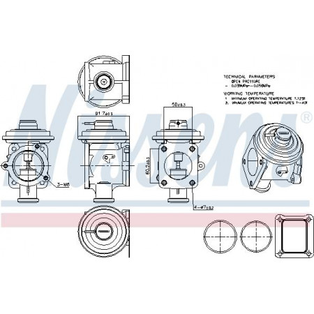 EGR valve BMW X5 (E53), Crossover, 01.2000 - 12.2006 Nissens 98219