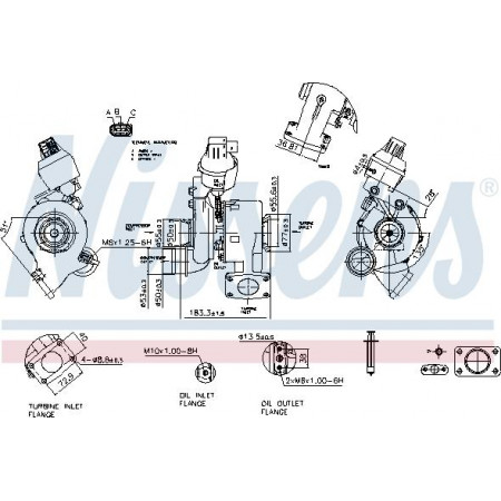 Turbocharger New fits. VW CRAFTER 30-35 CRAFTER 30-50 2.5D 04.06-05.13 VW CRAFTER 30-50 (2F_), Support frame, 04.2006 - 12.2016 Nissens 93455