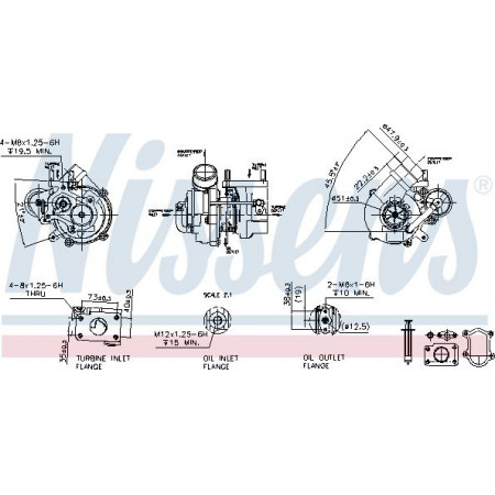 Turbocharger New with gasket kit IVECO DAILY IV FIAT DUCATO 2.3D 07.06- FIAT DUCATO (250_, 290_), Support frame, 07.2006 - Nissens 93158