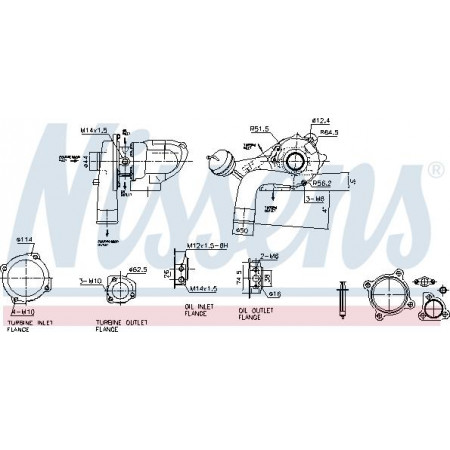 Turbocharger New with gasket kit AUDI A3 SEAT LEON TOLEDO II SKODA OCTAVIA I VW BORA BORA I GOLF IV NEW BEE VW BORA (1J2), Sedan, 10.1998 - 12.2013 Nissens 93221