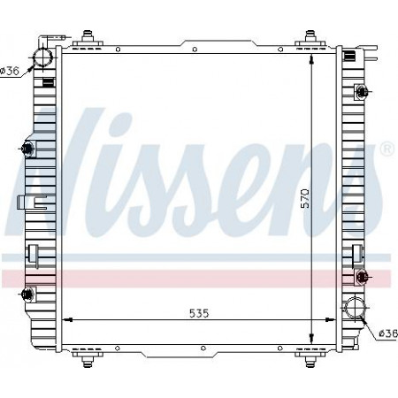 Radiator. racire motor Radiator motor cu primele elemente potrivite se potriveste. MERCEDES G W461 G W463 2.3-5.5 MERCEDES-BENZ G-CLASS (W463), Sabrioleta, 09.1989 - Nissens 62599A