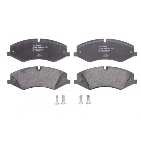 Remblokkenset.Schijfremblokkenset Remblok voorzijde met schroeven waar een dempingsblok in past. LAND ROVER DEFENDER DI LAND ROVER DISCOVERY V (L462), Crossover, 09.2016 - BOSCH 0 986 494 408