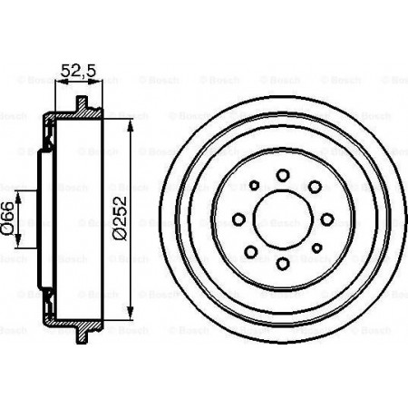 Tambour de frein RENAULT SCENIC II (JM0/1_), Fourgon, 06.2003 - 07.2010 BOSCH 0 986 477 067
