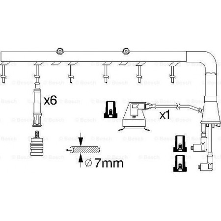 Jeu de bougies d'allumage BMW 5 - II (E28), Berline, 05.1981 - 12.1987 BOSCH 0 986 356 322