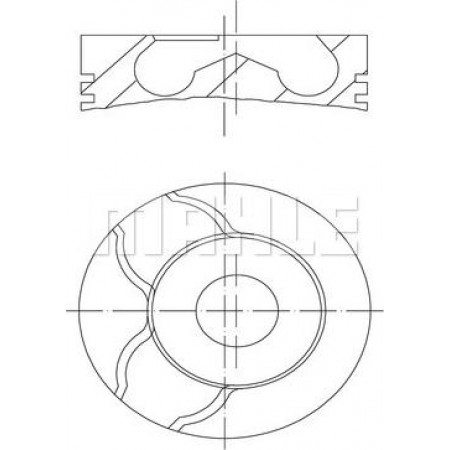Zuiger MERCEDES-BENZ VARIO (668), Draagframe, 09.1996 - MAHLE 001 01 00