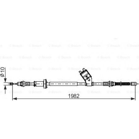Cablu. frana de parcare Cablu frana de mana Spate Stanga 1982mm se potriveste. JEEP CHEROKEE 2.4-3.7 09.01-01.08 JEEP CHEROKEE (KJ), Crossover, 03.2001 - 01.2008 BOSCH 1 987 482 748