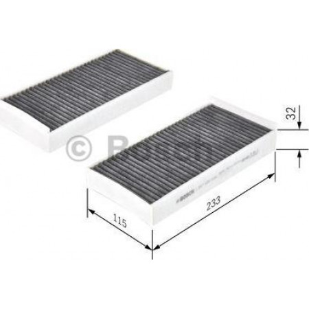 Filtro. aria abitacolo Filtro abitacolo con attacchi a carboni attivi. BMW 2 F45 2 GRAN TOURER F46 2 GRAN TOURER VAN F46 I3 I01 BMW 2 Gran Tourer (F46), Furgone, 07.2014 - BOSCH 1 987 435 538