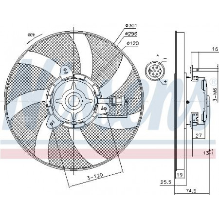 Ventilator. radiator Ventilator radiator SEAT CORDOBA CORDOBA VARIO IBIZA II INCA VW CADDY II CADDY II-MINIVAN PO VW POLO Van (6V5), Estate Van, 05.1996 - 09.2001 Nissens 85800