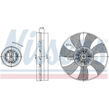 Casal. ventilador do radiador Embreagem do ventilador com ventilador MERCEDES SPRINTER 35-T B906 SPRINTER 35-T B907 SPRINTER 35-T B907 B910 SPRI MERCEDES-BENZ SPRINTER 5-t (907), Van, 02.2018 - Nissens 86217