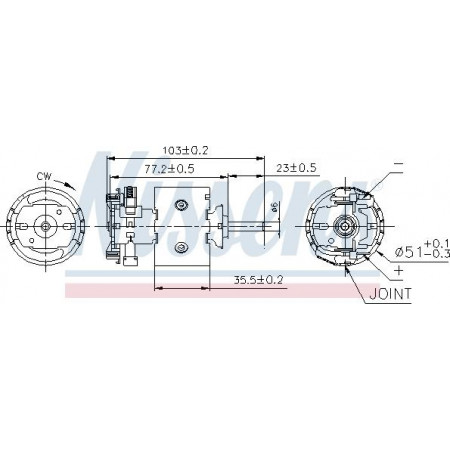 Ventilateur. habitacle Souffleur d'air MERCEDES SPRINTER 2-T B901 B902 SPRINTER 3-T B903 SPRINTER 4-T B904 SPRINTE VW LT 28-46 II (2DC, 2DF, 2DG, 2DL, 2DM), Cadre support, 04.1996 - 07.2006 Nissens 87097