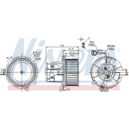 Ventilator. habitaclu Suflanta de aer MERCEDES C T-MODEL S204 C W204 E A207 E C207 E T-MODEL S212 E W212 GLK X204 MERCEDES-BENZ C-CLASS T-Model (S204), Turism, 08.2007 - 08.2014 Nissens 87109