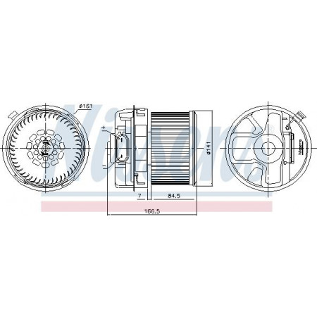 Ventilator. habitaclu Suflanta de aer CITROEN C1 PEUGEOT 107 TOYOTA AYGO AYGO-HATCHBACK 1.0-1.4D 06.05-09.14 PEUGEOT 107 (PM_, PN_), Hatchback, 06.2005 - 05.2014 Nissens 87351
