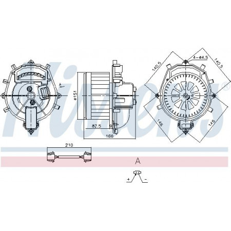 Ventilator. habitaclu Suflanta de aer CITROEN BERLINGO-MINIVAN C4 PICASSO I PEUGEOT PARTNER ORIGIN-MINIVAN PARTNE CITROEN BERLINGO (B9), Box/MPV, 04.2008 - Nissens 87287