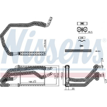Warmtewisselaar. interieurverwarming Verwarming LAND ROVER DISCOVERY V RANGE ROVER IV RANGE ROVER SPORT II 2.0-5.0 08.12- LAND ROVER RANGE ROVER SPORT (L494), Crossover, 04.2013 - Nissens 707222