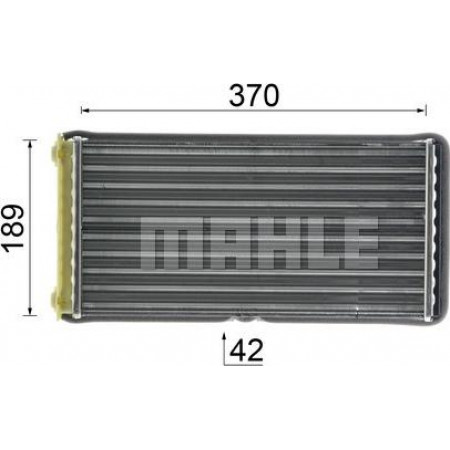 Warmtewisselaar. cabineverwarming Kachel 370x189x42mm DAF 65 CF 75 CF 85 CF 95 XF CF 85 XF 95 MX265-XF355M 01.97-05. DAF 65 CF, Draagframe, 02.1998 - 12.2000 MAHLE AH 117 000P