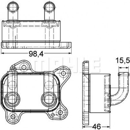 Radiador de óleo, óleo do motor OPEL ASTRA G (T98), Hatchback, 02.1998 - 12.2009 MAHLE CLC 168 000P