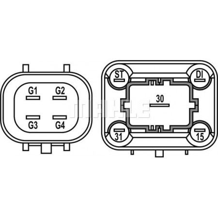 Glow plug control unit Controller - glow plug relay OPEL ASTRA J CORSA D MERIVA B OPEL CORSA D (S07), Hatchback, 07.2006 - 08.2014 MAHLE MHG 8