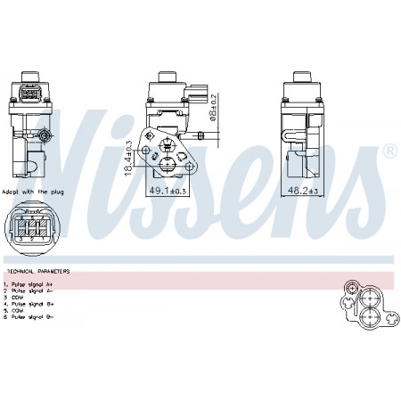 EGR valve EGR MAZDA 2 3 MX-5 III 1.3-2.0 03.05-06.15 NISSENS NIS 98365