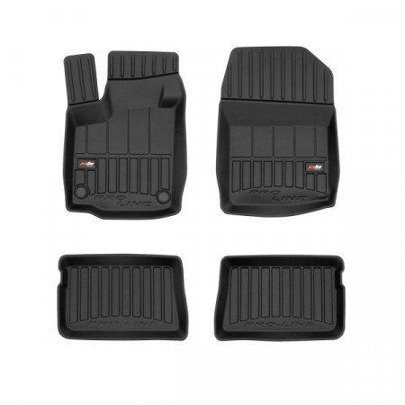 Rubber floor mats set Floor mats TPE ducts proLine 3D set color black RENAULT TWINGO II 03.07- FROGUM FRG 3D426467