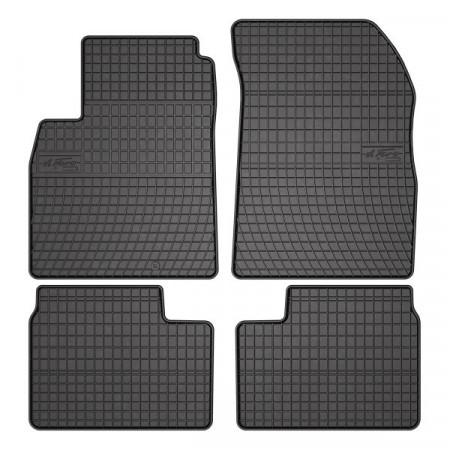 Alfombrilla de goma FROGUM, 4 uds. BASIC, delantero trasero, juego, color negro, adecuado para NISSAN MICRA IV 05.10-10.15, Liftback