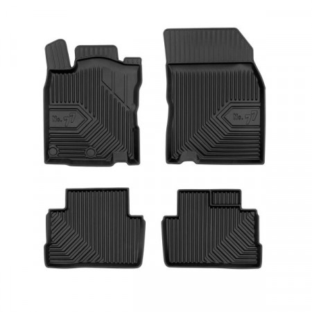 Alfombrilla FROGUM TPE, 4 uds. No. 77, delantero trasero, juego, color negro, adecuado para NISSAN QASHQAI II 11.13-, Crossover, versión: AWD 4WD FWD