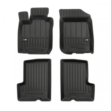 Jeu de tapis de sol en caoutchouc Tapis de sol TPE 4 pcs conduits proLine 3D jeu avant/arrière couleur noir DACIA DUSTER RENAULT DUSTER 04.10- Version SUV : AWD/4WD / Standard avant relevage / adaptable sur / modèle / version FROGUM FRG 3D407152