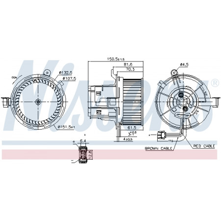 Ventilator, habitaclu Suflanta de aer MERCEDES C T-MODEL S204 C W204 E A207 E C207 E T-MODEL S212 E W212 SLS AMG C197 SLS AMG R197 1.6-6.2 01.07- NISSENS NIS 87406