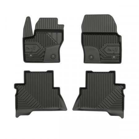 Jeu de tapis en caoutchouc Tapis de sol TPE 4 pcs conduits No. 77 ensemble avant/arrière couleur noir FORD KUGA II 03.13- FROGUM FRG77409682