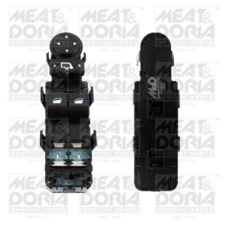 Schakelaar, raambediening Schakelaar raambediening Voor Links CITROEN C4 C4 I 1.4-2.0D 11.04-07.11 MEAT & DORIA MD26456