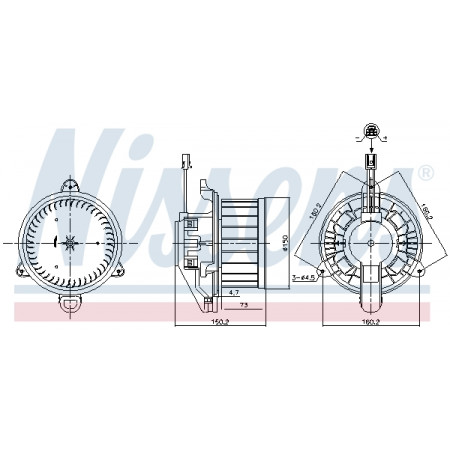 Ventilator, habitaclu Air blower MERCEDES A V177 A W177 B SPORTS TOURER W247 CLA C118 CLA SHOOTING BRAKE X118 EQA H243 EQB X243 GLA H247 GLB X247 1.3-Electric 03.18- NISSENS NIS 87579