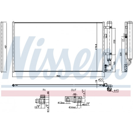 Condensator, climatizare A/C condenser with dryer aluminium MERCEDES SPRINTER 35-T B907 SPRINTER 35-T B907 B910 SPRINTER 3-T B907 SPRINTER 4-T B907 SPRINTER 4-T B907 B910 2.0D/2.2D/3.0D 02.18- NISSENS NIS 940900