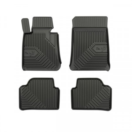 Conjunto de tapetes de borracha Tapetes TPE 4 condutas No. 77 conjunto dianteiro/traseiro cor preto BMW 3 E90 3 E91 12.04-12.12 FROGUM FRG77408678