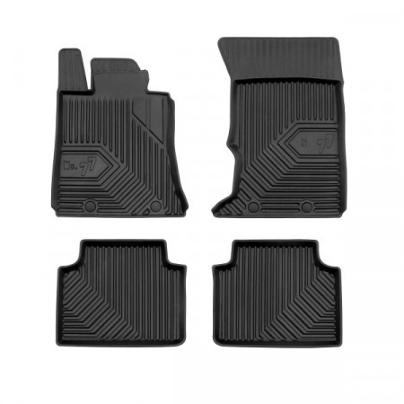 Tappetini in gomma 4 pz condotti n. 77 set tpe anteriori posteriori colore nero si adatta ALFA ROMEO GIULIA 1015 FROGUM FRG77408920