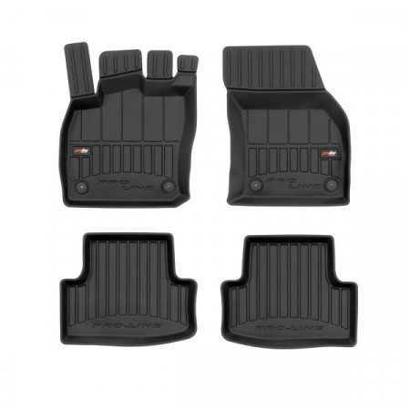 Rubberen vloermattenset Vloermatten TPE 4 stuks kanalen proLine 3D set kleur zwart SEAT ATECA 04.16- Crossover FROGUM FRG 3D409774