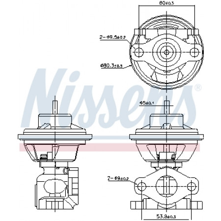 EGR valve EGR HYUNDAI TUCSON TUCSON/SUV KIA SPORTAGE II 2.0D 08.04- NISSENS NIS 98477