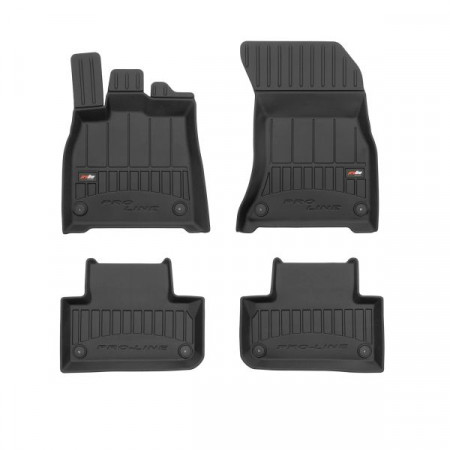 Rubber floor mats set Floor mats TPE 4 pcs ducts proLine 3D front/rear set color black AUDI Q5 06.16- SUV FROGUM FRG 3D407657