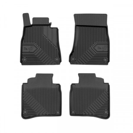 Jeu de tapis en caoutchouc Tapis de sol TPE 4 pcs conduits No. 77 ensemble avant/arrière couleur noir MERCEDES S W222 V222 X222 05.13- FROGUM FRG77409071