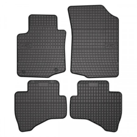 Set covorase cauciuc Floor mats Rubber 4 pcs BASIC front/rear set colour neagra CITROEN C1 PEUGEOT 107 TOYOTA AYGO 06.05-09.14 Liftback FROGUM MMT A040 0639