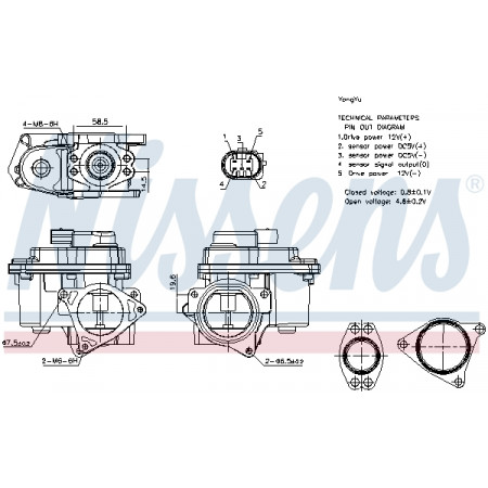Valvola EGR Valvola EGR AUDI A3 A4 ALLROAD B8 A4 B8 A5 A6 C6 Q5 TT DODGE JOURNEY SEAT ALTEA ALTEA XL EXEO EXEO ST LEON TOLEDO III SKODA OCTAVIA II SUPERB II YETI 2.0D 05.03- NISSENS NIS 98192