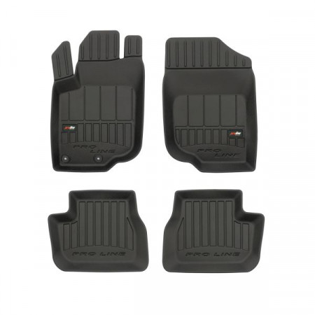 Set di tappetini in gomma Tappetini TPE 4 pezzi condotti proLine 3D set anteriore/posteriore colore nero PEUGEOT 207 02.06-12.15 Cabriolet / Hatchback / Station wagon FROGUM FRG 3D407435